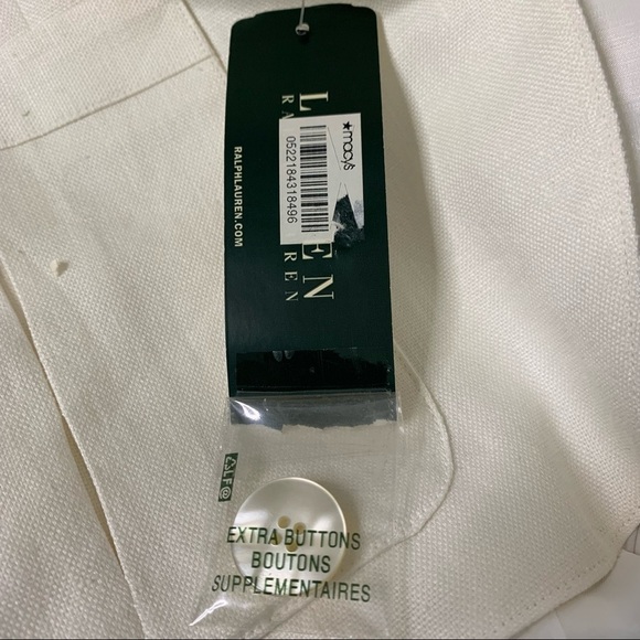 Lauren Ralph Lauren 100% Linen White Blazer New With Tags Size 14 - Picture 8 of 14